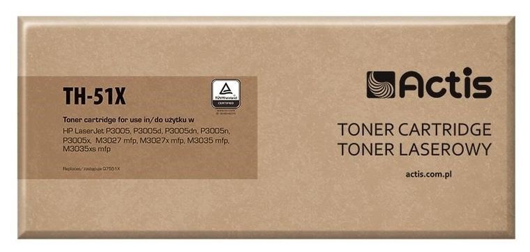 Actis, toner, TH-51X, zamiennik HP 51X Q7551X, Standard, 13000 stron, czarny