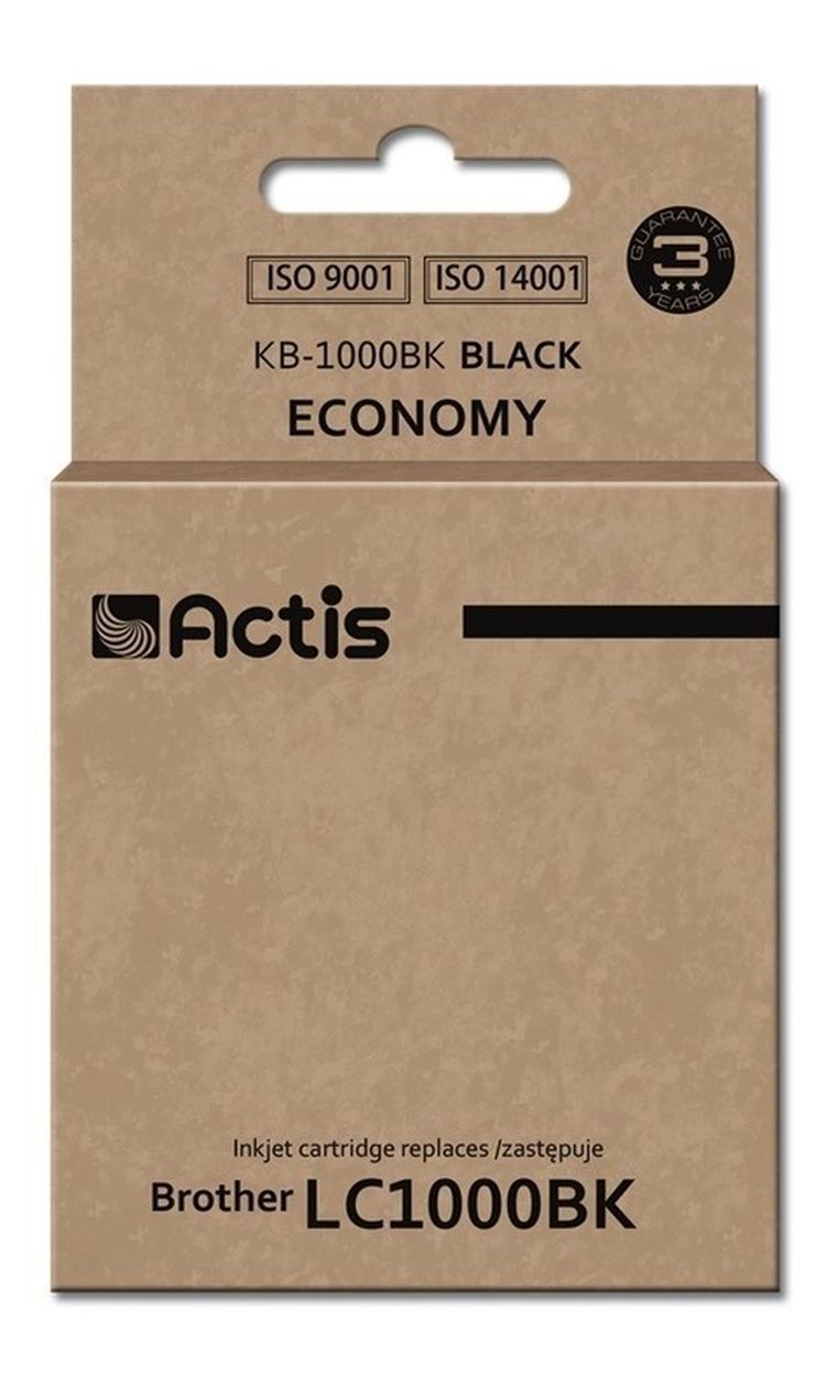 Actis, tusz do drukarki, KB-1000BK, zamiennik Brother LC1000BK/LC970BK, Standard, 36 ml, czarny