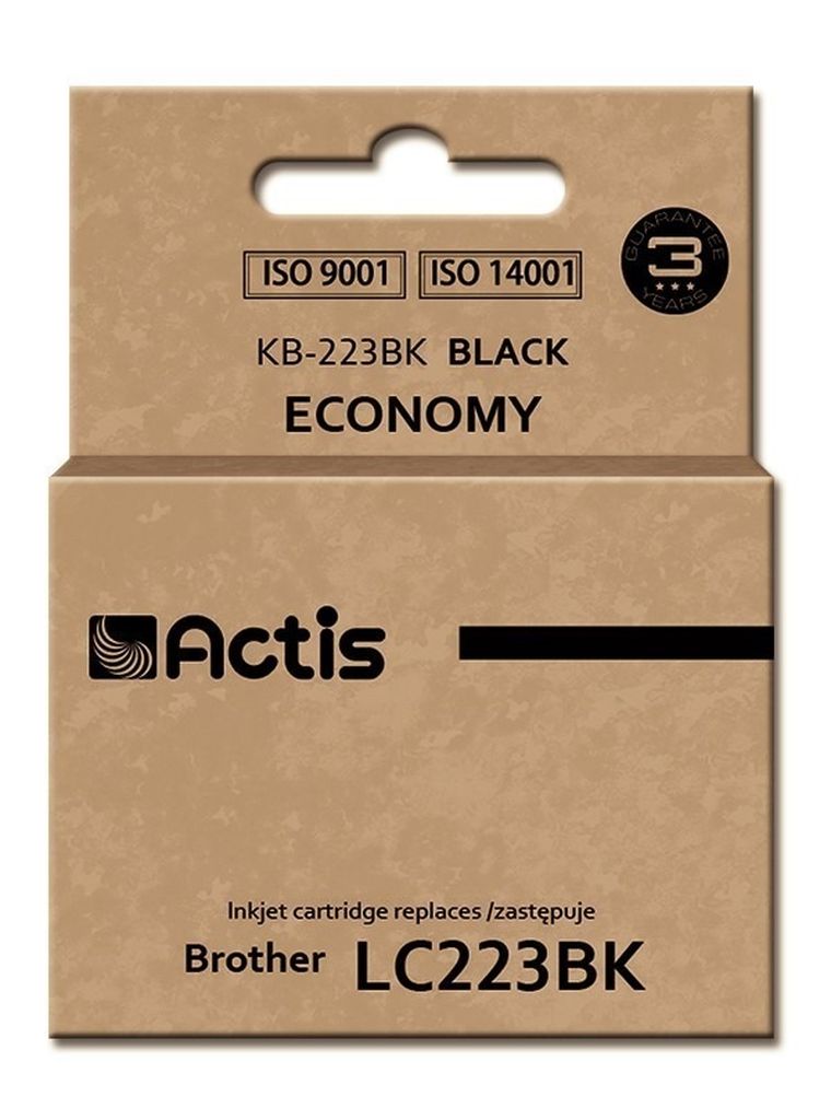 Actis, tusz do drukarki, KB-223Bk, zamiennik Brother LC223BK, Standard, 16 ml, czarny