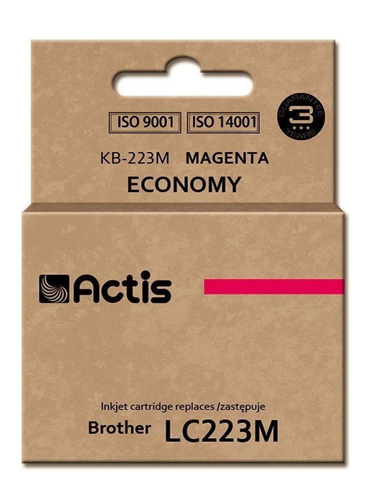 Actis, tusz do drukarki, KB-223M, zamiennik Brother LC223M, Standard, 10 ml, czerwony