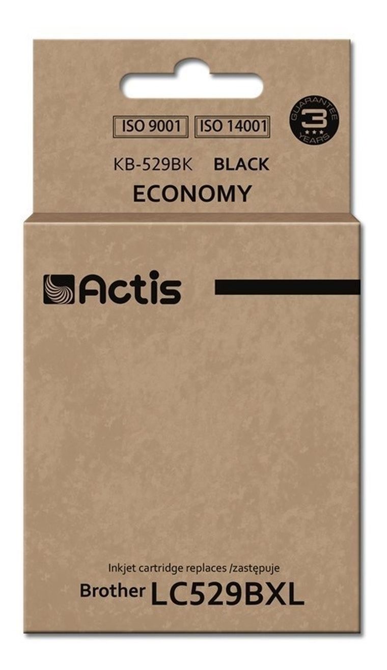 Actis, tusz do drukarki, KB-529Bk, zamiennik Brother LC529BK, Standard, 58 ml, czarny