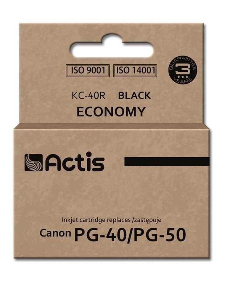 Actis, tusz do drukarki, KC-40R, zamiennik PG-40/PG-50, Standard, 25 ml, czarny