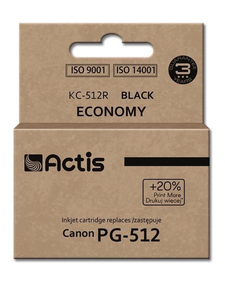 Actis, tusz do drukarki, KC-512R, zamiennik PG-512, Standard, 15 ml, czarny
