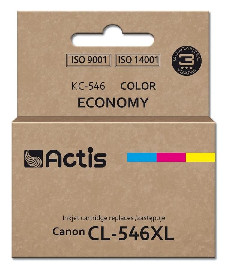 Actis, tusz do drukarki, KC-546, zamiennik Canon CL-546XL, Supreme, 15 Ml, 180 stron, czerwony, niebieski, żółty
