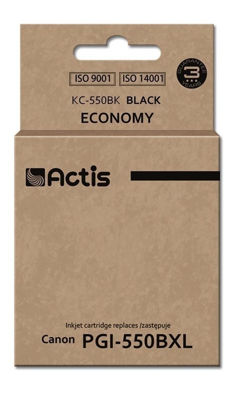 Actis, tusz do drukarki, KC-550Bk, zamiennik Canon PGI-550BK, Standard, 23 ml, czarny