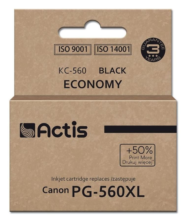 Actis, tusz do drukarki, KC-560, zamiennik Canon PG-560XL, Supreme, 22 ml, czarny