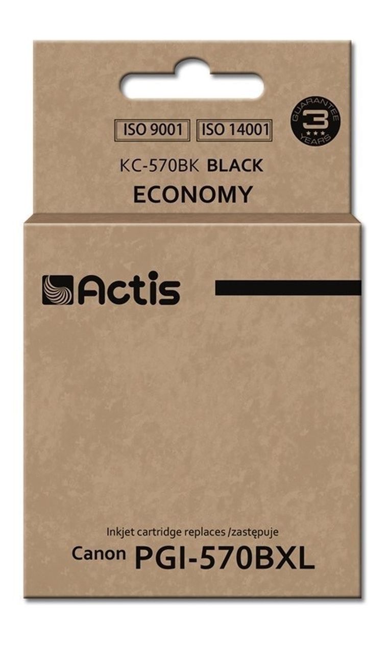 Actis, tusz do drukarki, KC-570Bk, zamiennik Canon PGI-570BK, Standard, 22 ml, czarny