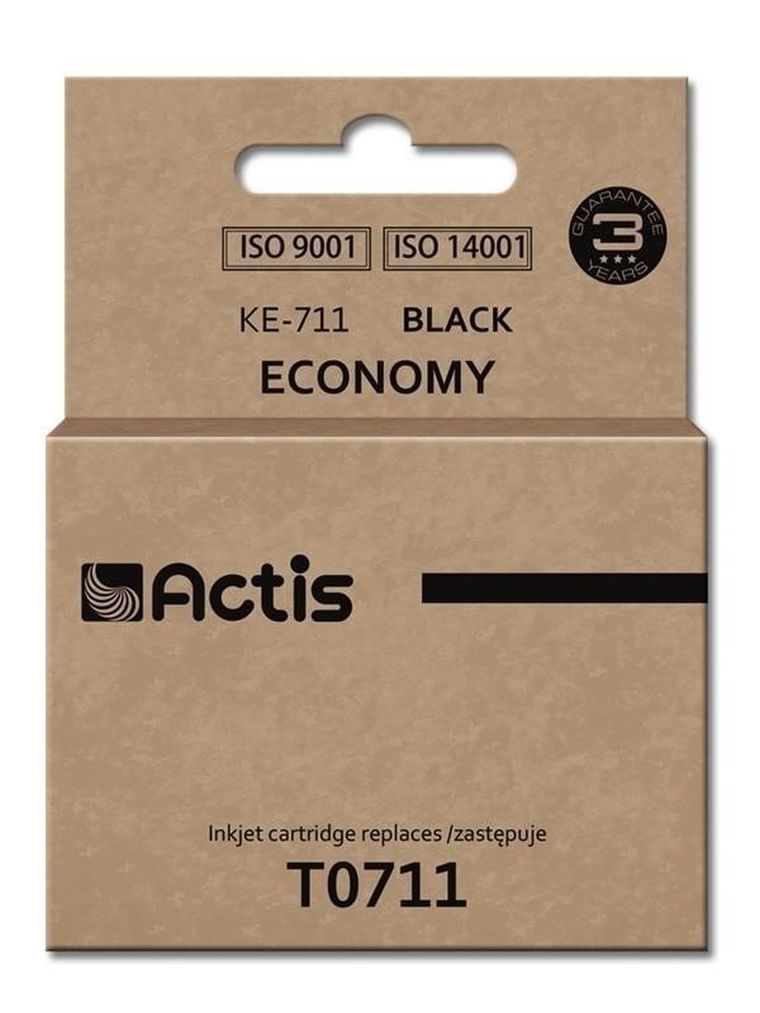 Actis, tusz do drukarki, KE-711, zamiennik Epson T0711, T0891, T1001, Standard, 15 ml, czarny