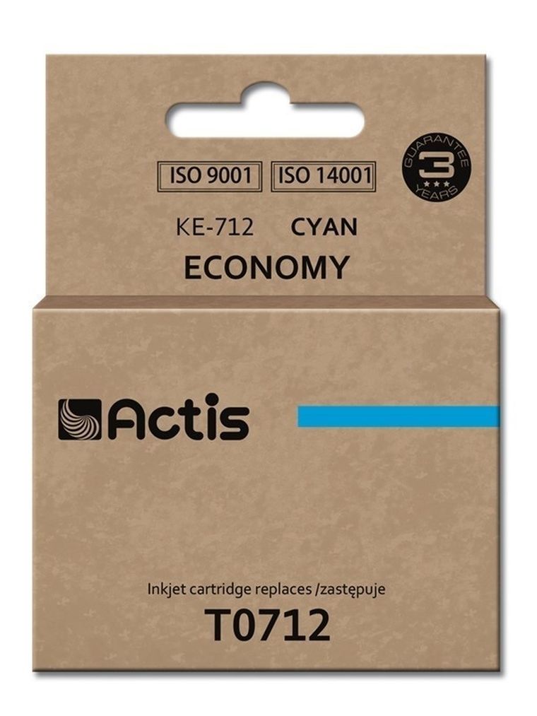 Actis, tusz do drukarki, KE-712, zamiennik Epson T0712, T0892, T1002, Standard, 13,5 ml, niebieski