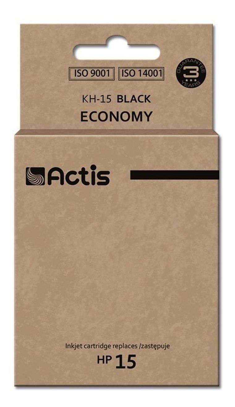 Actis, tusz do drukarki, KH-15, zamiennik HP 15 C6615N, Standard, 44 ml, czarny