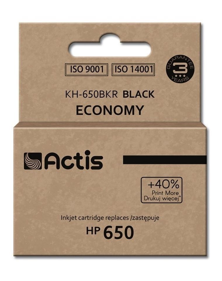 Actis, tusz do drukarki, KH-650BKR, zamiennik HP 650 CZ101AE, Standard, 15 ml, czarny