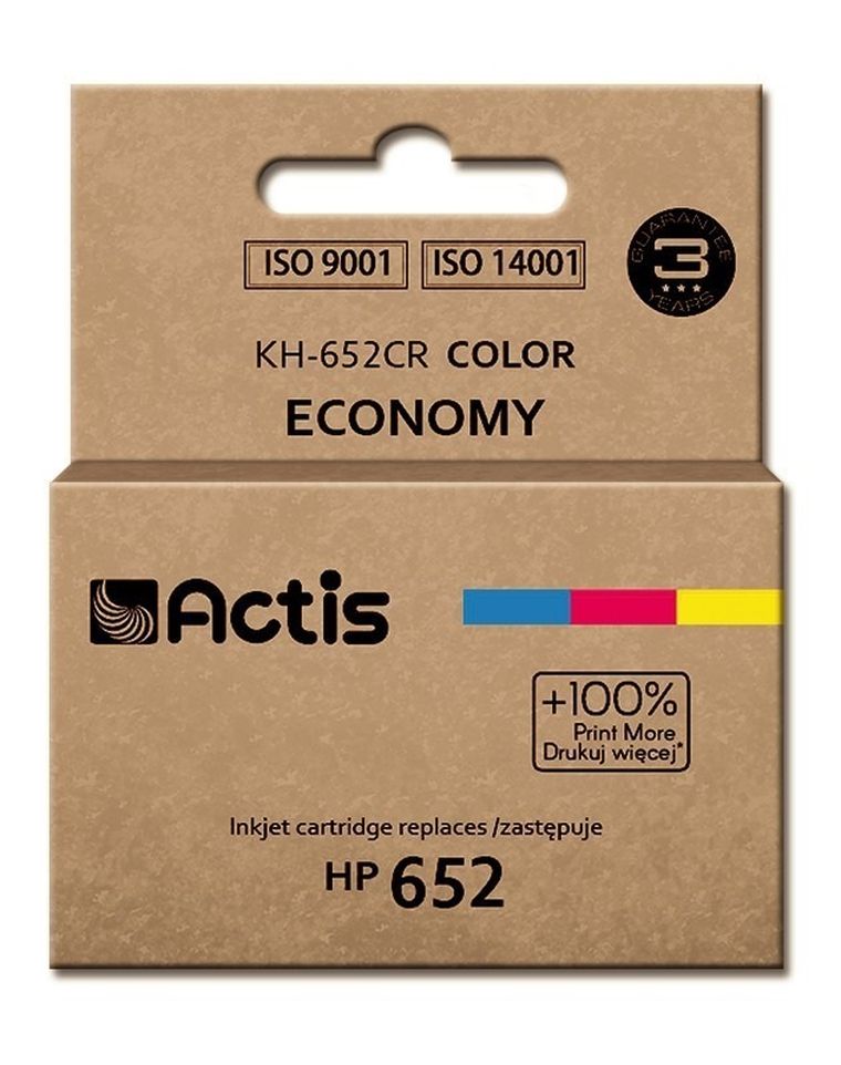 Actis, tusz do drukarki, KH-652CR, zamiennik HP 652 F6V24AE, Standard, 15 ml, kolor