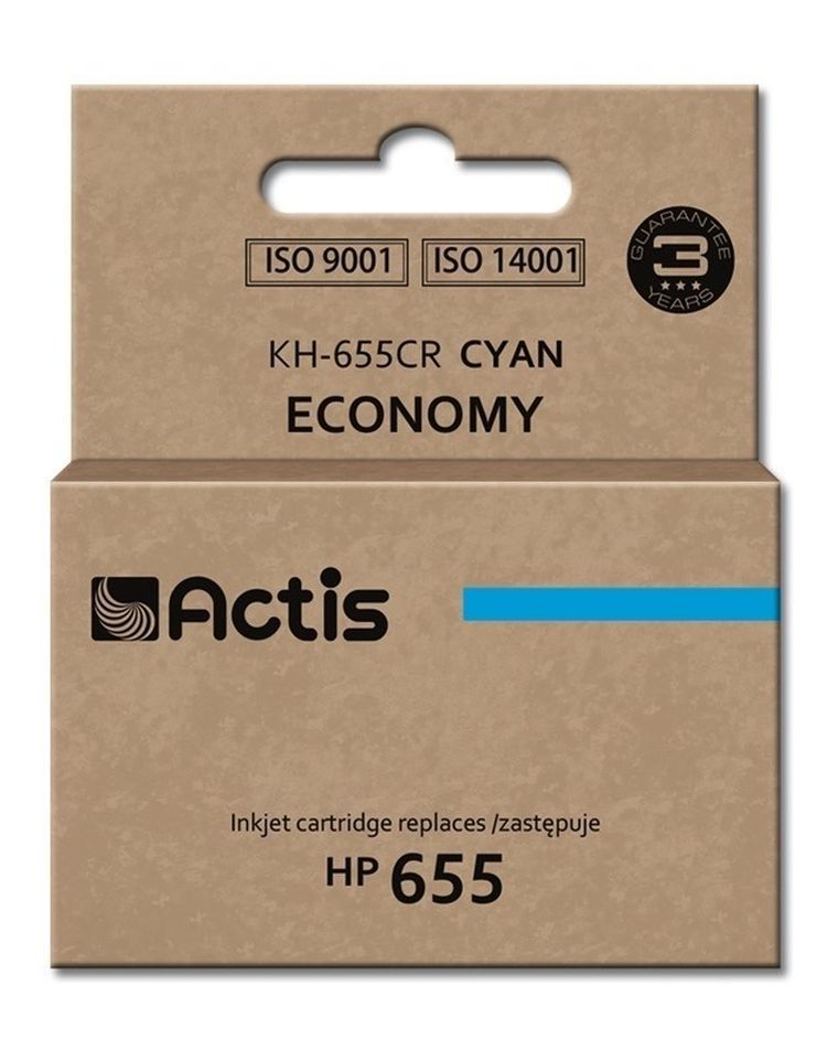 Actis, tusz do drukarki, KH-655CR, zamiennik HP 655 CZ110AE, Standard, 12 ml, niebieski