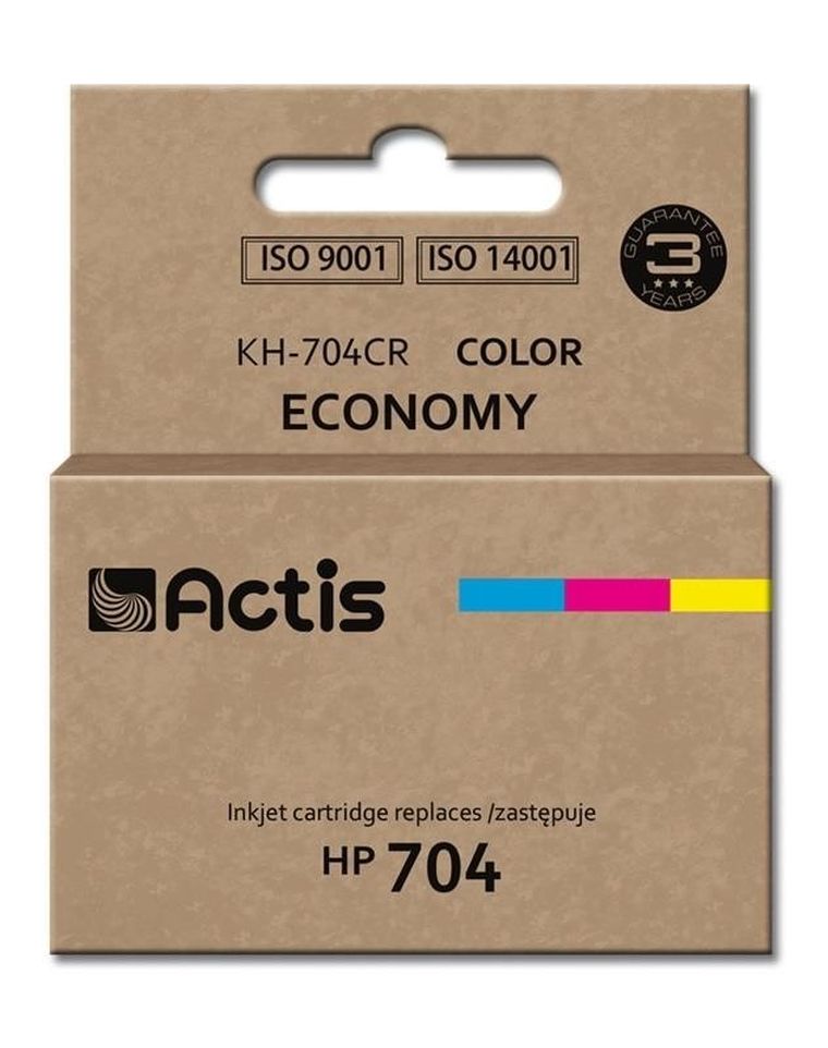 Actis, tusz do drukarki, KH-704CR, zamiennik HP 704 CN693AE, Standard, 9 ml