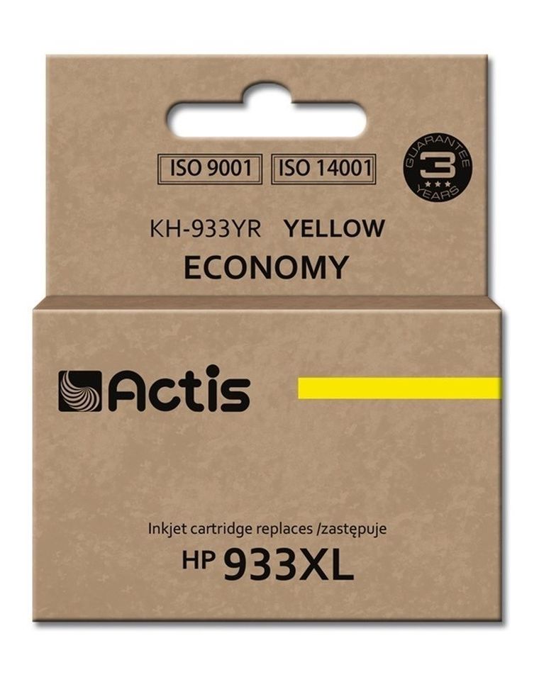 Actis, tusz do drukarki, KH-933YR, zamiennik HP 933XL CN056AE, Standard, 13 ml, żółty