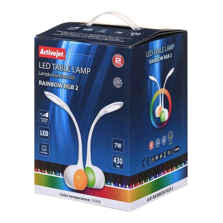 Activejet, lampka biurkowa, LED, AJE-RAINBOW RGB 2
