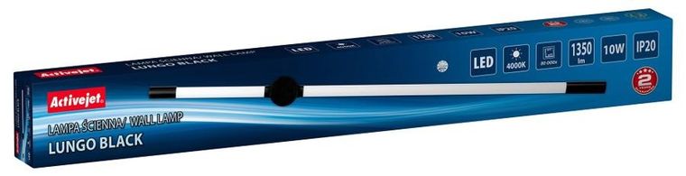 Activejet, Lungo, lampa ścienna LED, black