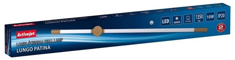 Activejet, Lungo, lampa ścienna LED, patina