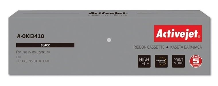 Activejet, taśma barwiąca do drukarki, zamiennik OKI 9002308, Supreme, czarny, A-OKI3410