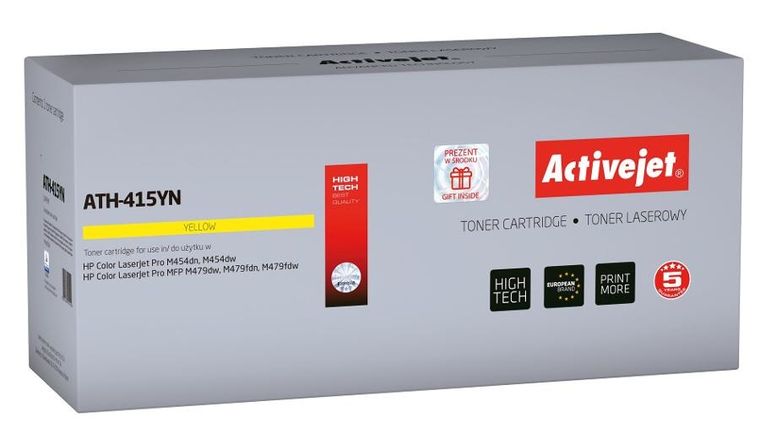 Activejet, toner ATH-415YN, zamiennik HP415a W2032A, Supreme, 2100 stron, żółty z chipem