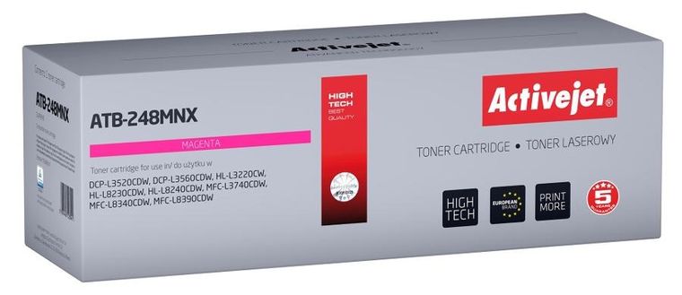 Activejet, toner do drukarki, ATB-248MNX, zamiennik, Brother TN248XLM, Supreme, 2300 stron, czerwony