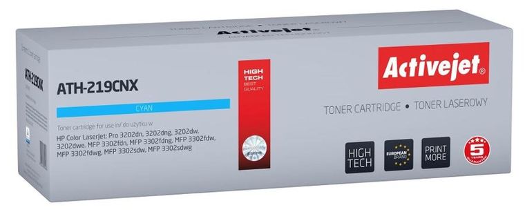 Activejet, toner do drukarki, ATH-219CNX, zamiennik HP 219X W2191X, Supreme, 2500 stron, niebieski z chipem