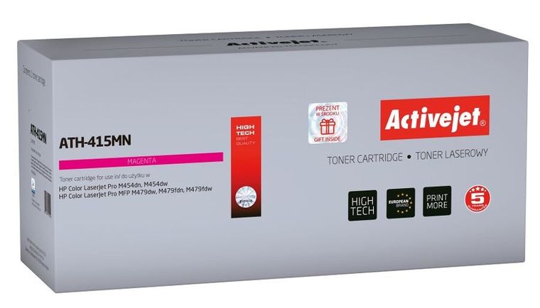 Activejet, toner do drukarki, ATH-415MN, zamiennik HP415a W2033a, Supreme, 2100 stron, czerwony z chipem