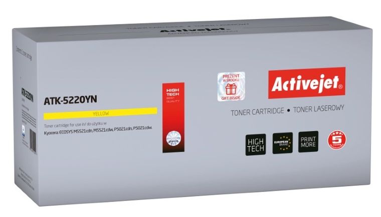 Activejet, toner do drukarki, TK-5220Y, nowy ATK-5220YN
