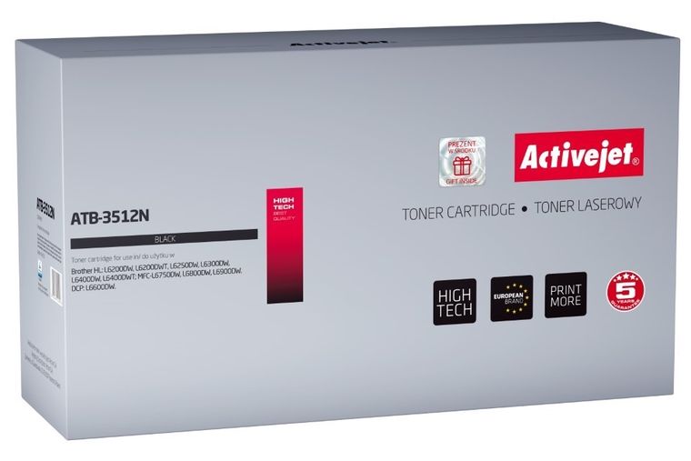 Activejet, toner do drukarki, zamiennik Brother TN-3512, Supreme, 12000 stron, czarny, ATB-3512N