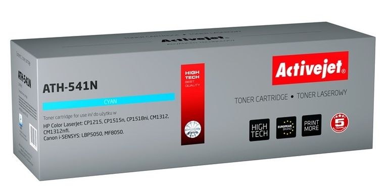 Activejet, toner do drukarki, zamiennik HP 125A CB541A, Canon CRG-716C, Supreme, 1600 stron, niebieski, ATH-541N