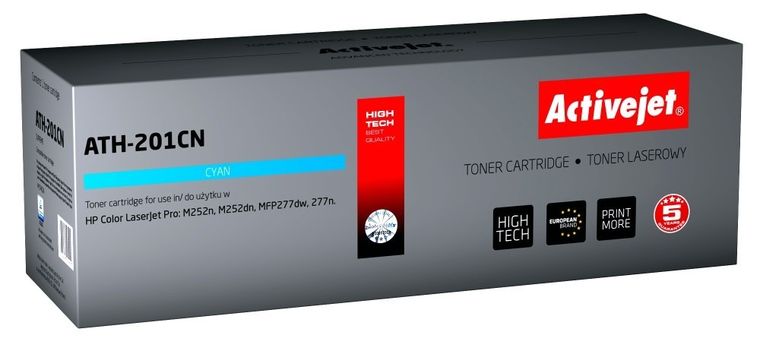Activejet, toner do drukarki, zamiennik HP 201A CF401A, Supreme, 1400 stron, niebieski, ATH-201CN