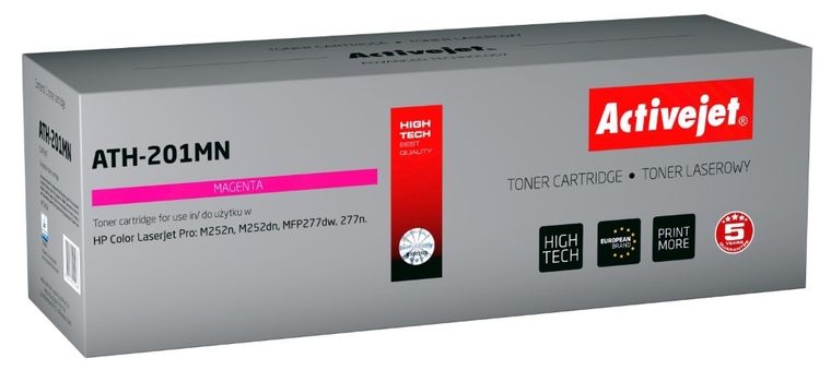 Activejet, toner do drukarki, zamiennik HP 201A CF403A, Supreme, 1400 stron, czerwony, ATH-201MN