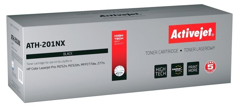 Activejet, toner do drukarki, zamiennik HP 201X CF400X, Supreme, 2800 stron, czarny, ATH-201NX