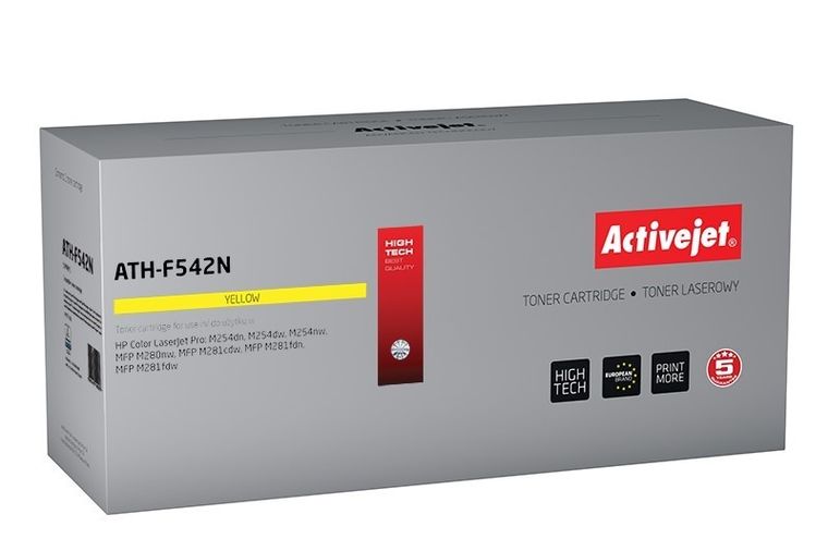 Activejet, toner do drukarki, zamiennik HP 203A CF542A, Supreme, 1300 stron, żółty, ATH-F542N