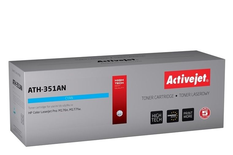 Activejet, toner do drukarki, zamiennik HP 205A CF351A, Supreme, 1100 stron, niebieski, ATH-351AN