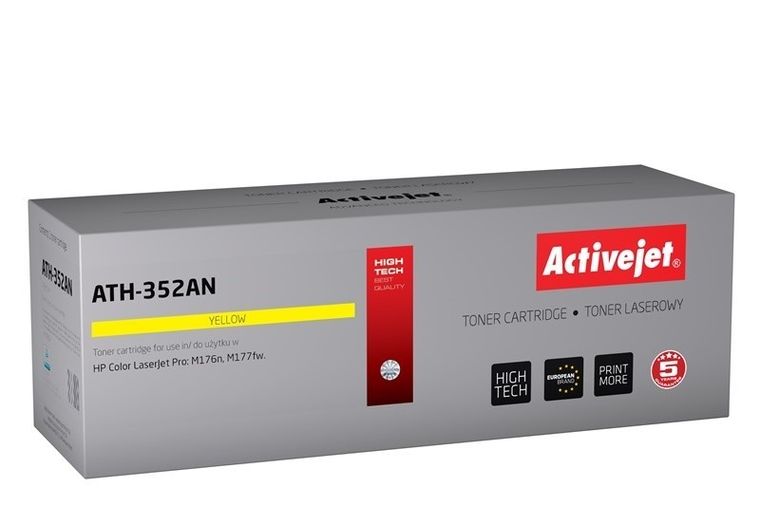 Activejet, toner do drukarki, zamiennik HP 205A CF352A, Supreme, 1100 stron, żółty, ATH-352AN