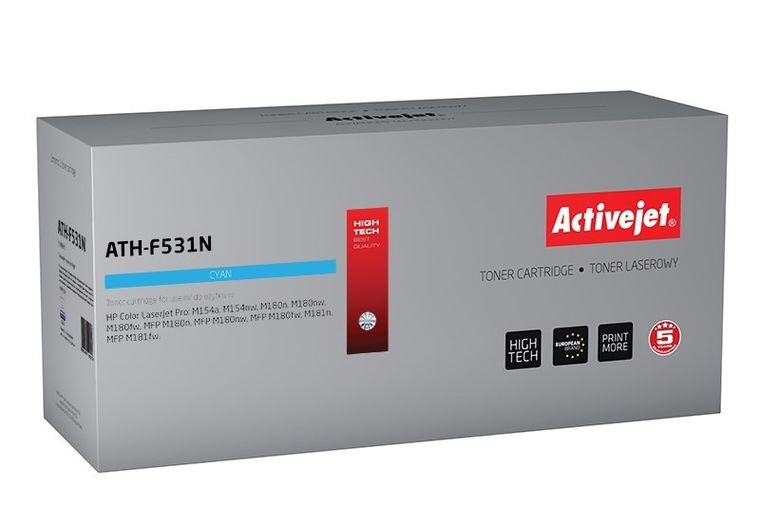 Activejet, toner do drukarki, zamiennik HP 205A CF531A, Supreme, 900 stron, niebieski, ATH-F531N