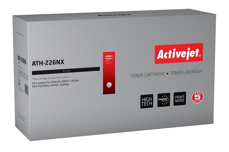 Activejet, toner do drukarki, zamiennik HP 226X CF226X, Supreme, 9000 stron, czarny, ATH-226NX