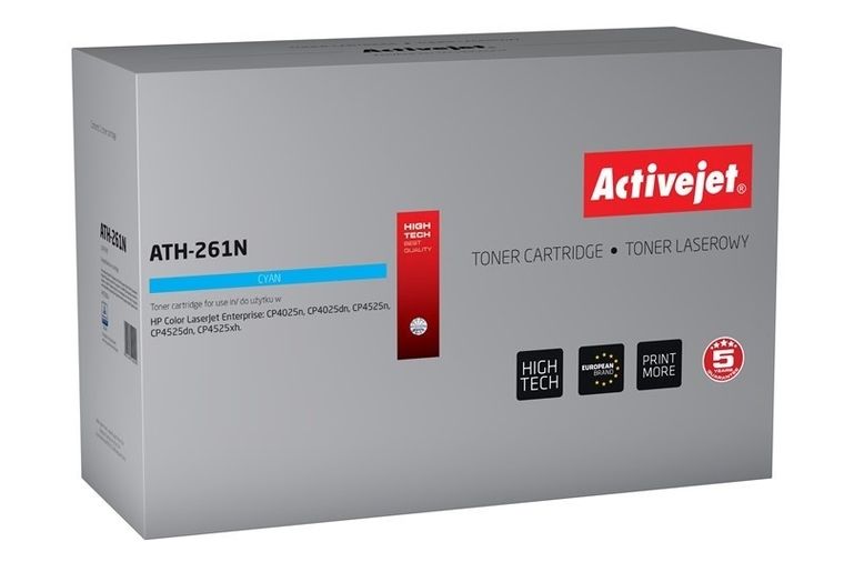 Activejet, toner do drukarki, zamiennik HP 261A CE261A, Supreme, 11 000 stron, niebieski, ATH-261N
