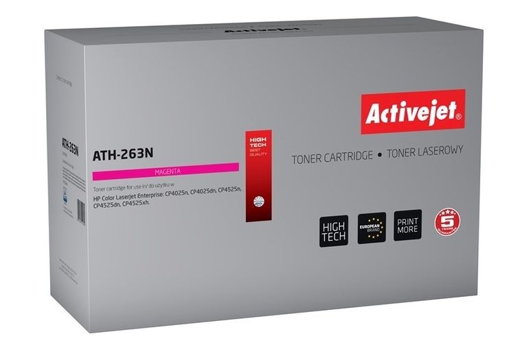 Activejet, toner do drukarki, zamiennik HP 263A CE263A, Premium, 11 000 stron, czerwony, ATH-263N