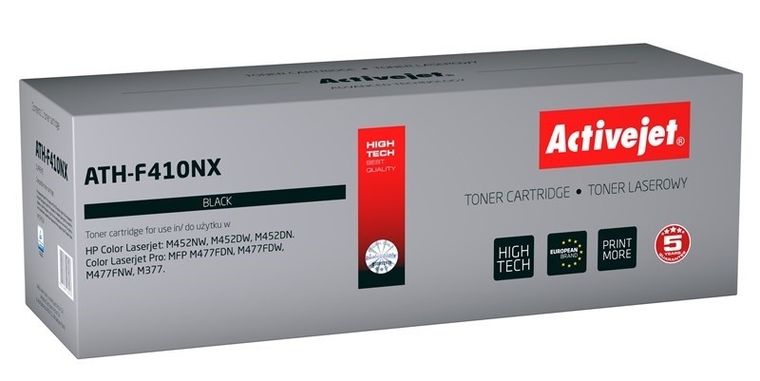 Activejet, toner do drukarki, zamiennik HP 410X CF410X, Supreme, 6500 stron, czarny, ATH-F410NX