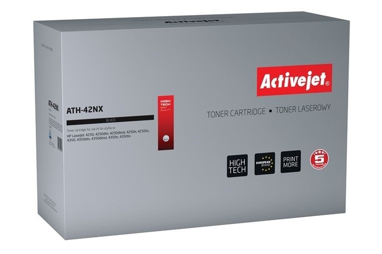 Activejet, toner do drukarki, zamiennik HP 42X Q5942X, Supreme, 20000 stron, czarny, ATH-42NX