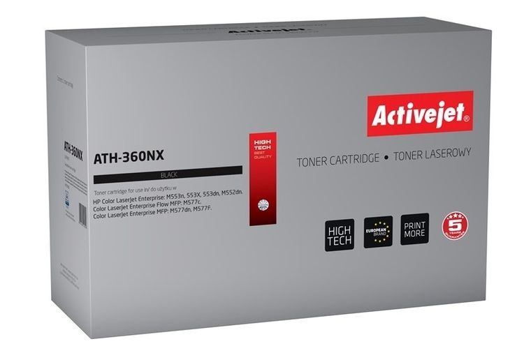 Activejet, toner do drukarki, zamiennik HP 508X CF360X, Supreme, 12500 stron, czarny, ATH-360NX