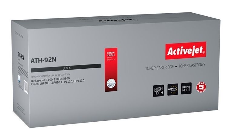 Activejet, toner do drukarki, zamiennik HP 92A C4092A, Canon EP-22, Supreme, 3100 stron, czarny, ATH-92N