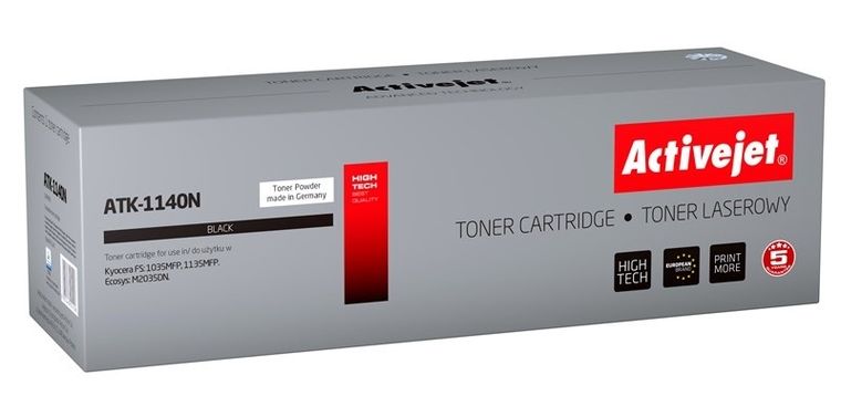 Activejet, toner do drukarki, zamiennik Kyocera TK-1140, Supreme, 7200 stron, czarny, ATK-1140N