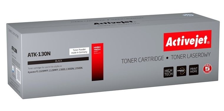 Activejet, toner do drukarki, zamiennik Kyocera TK-130, Supreme, 7200 stron, czarny, ATK-130N