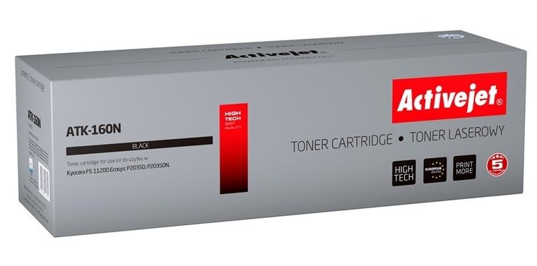 Activejet, toner do drukarki, zamiennik Kyocera TK-160, Supreme, 2500 stron, czarny, ATK-160N