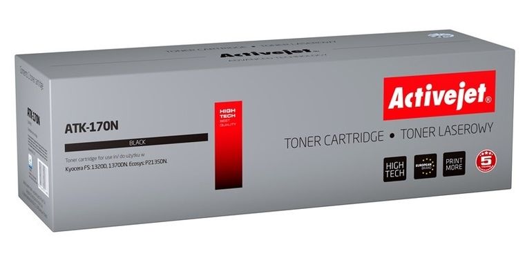 Activejet, toner do drukarki, zamiennik Kyocera TK-170, Supreme, 7200 stron, czarny, ATK-170N