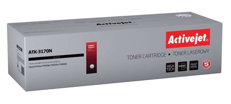 Activejet, toner do drukarki, zamiennik Kyocera TK-3170, Supreme, 15500 stron, czarny, ATK-3170N