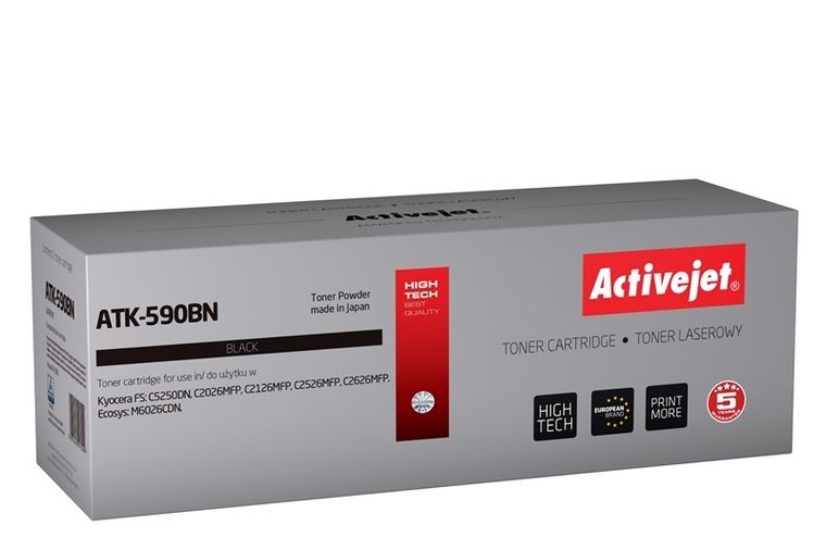Activejet, toner do drukarki, zamiennik Kyocera TK-590BK, Supreme, 7000 stron, czarny, ATK-590BN